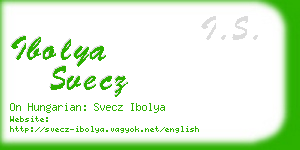 ibolya svecz business card
